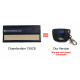 Chamberlain 750CB Compatible 390 MHz Single Button Mini Garage Door Opener Remote